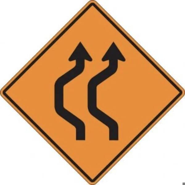 Accuform RIGID CONSTRUCT ION SIGN TWO LANE FRK228HP FRK228HP - main